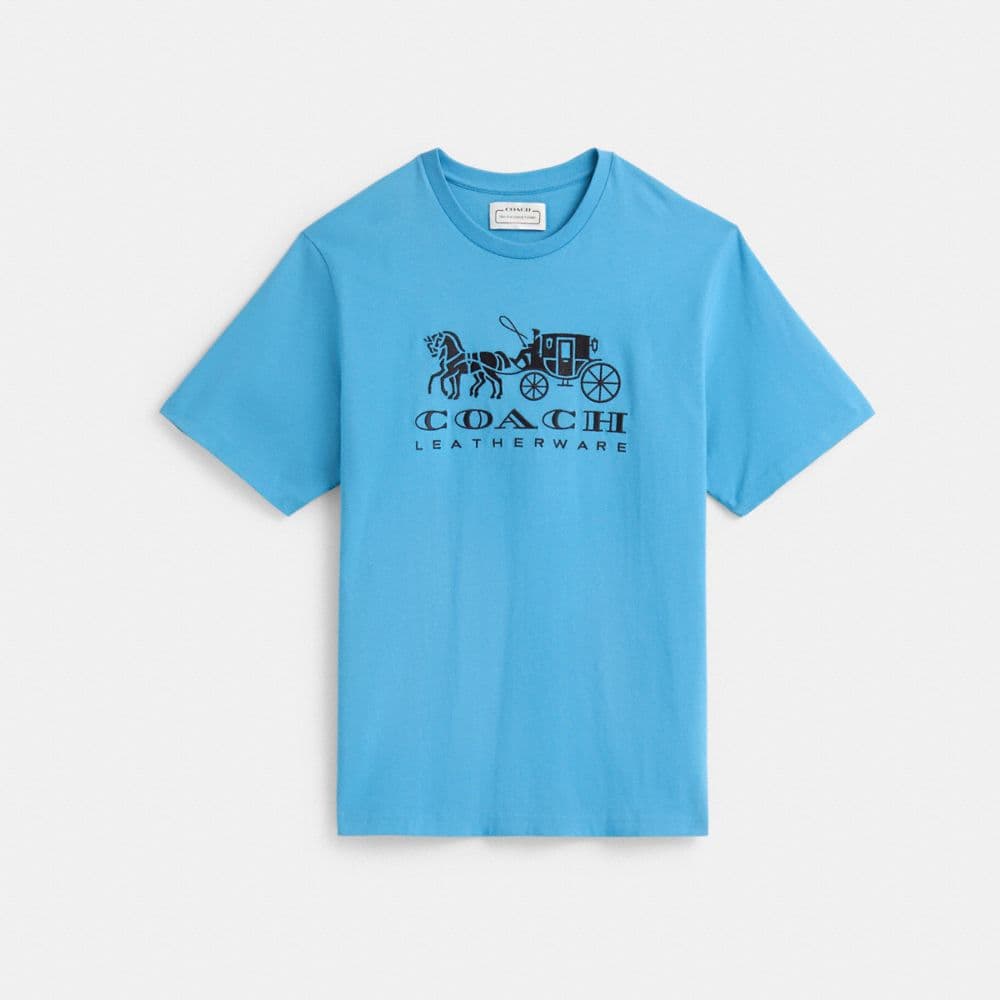 Restored Horse And Carriage T-Shirt In Organic Cotton