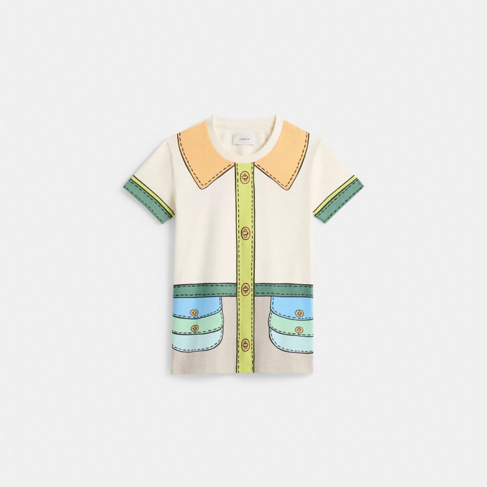 Restored Trompe L'oeil Belted T-Shirt