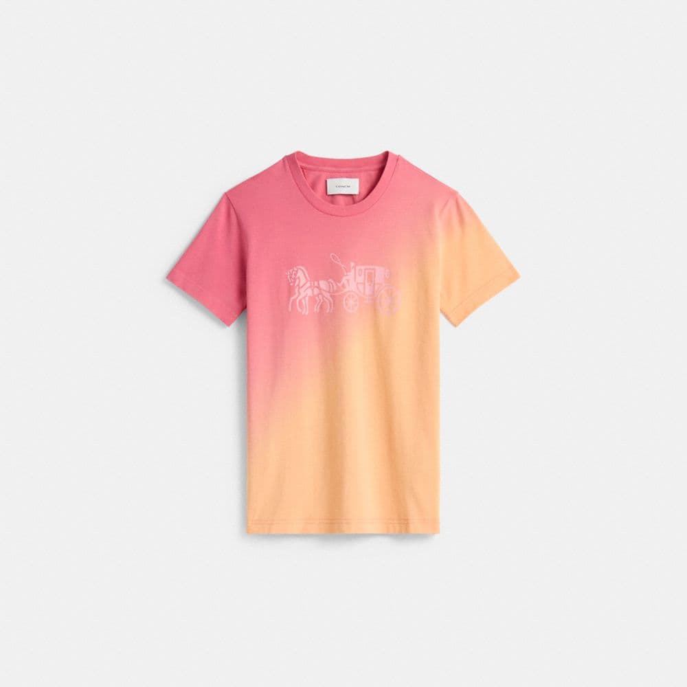Restored Ombre Horse And Carriage T-Shirt In Organic Cotton