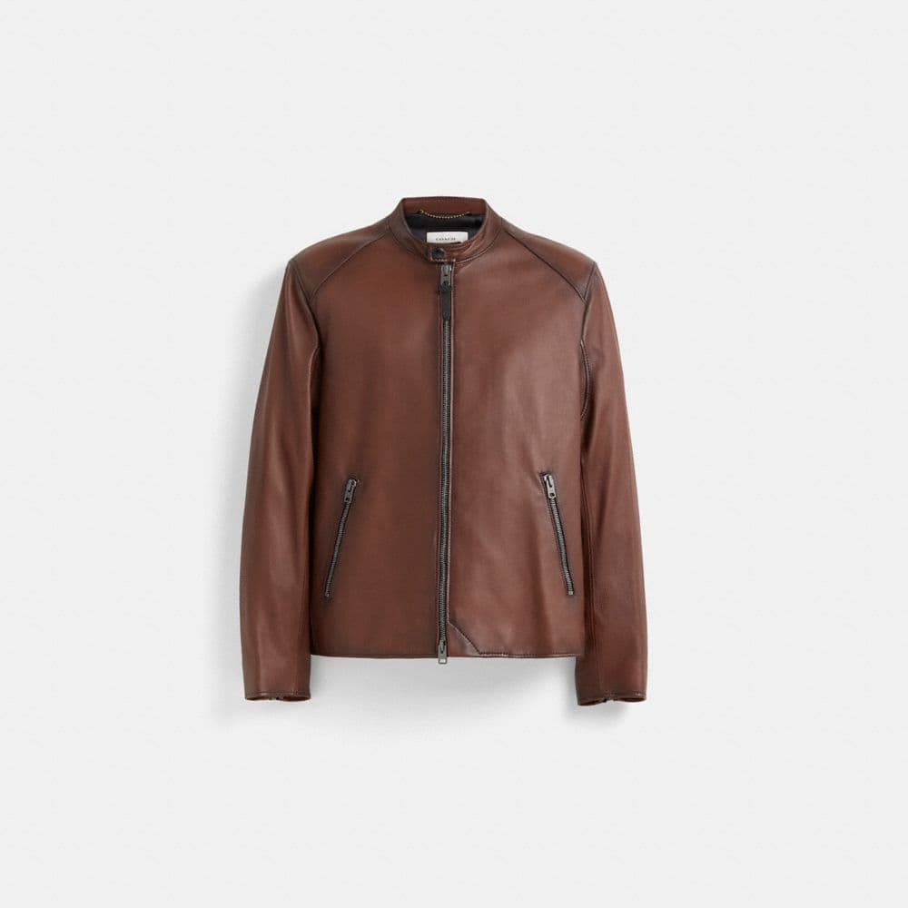 Restored Leather Racer Jacket