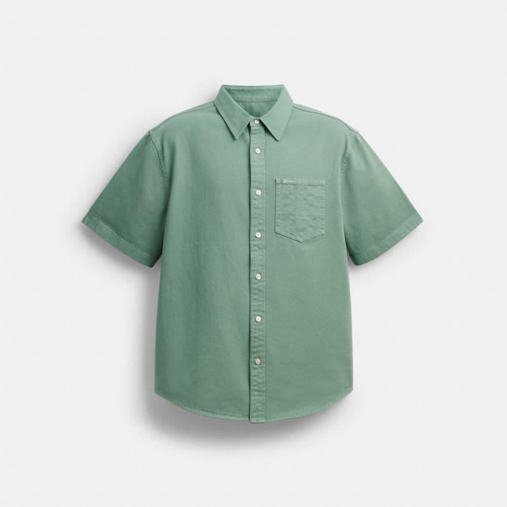 Short Sleeve Relaxed Denim Shirt