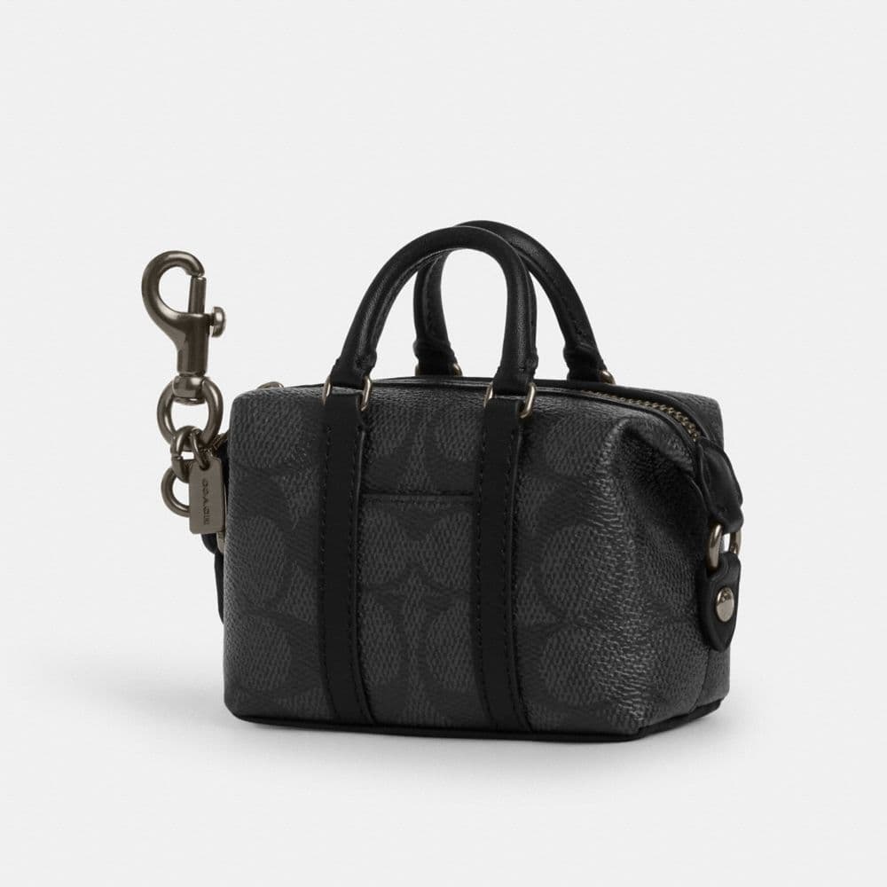 Mini Trekker Bag Charm In Signature Canvas
