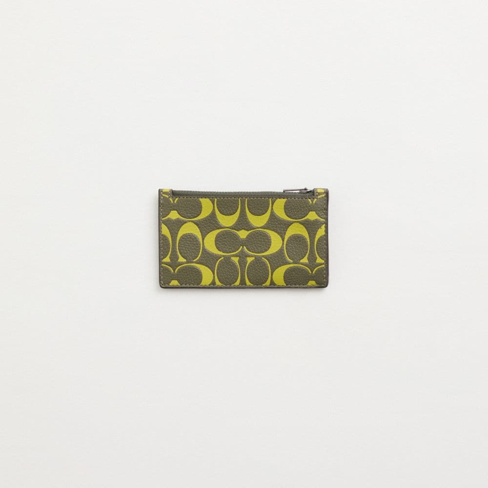 Restored Zip Card Case In Signature Leather