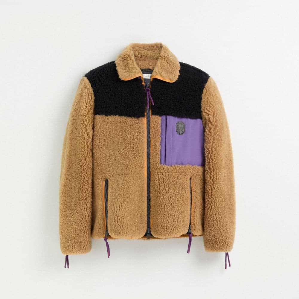 Restored Colorblock Shearling Jacket