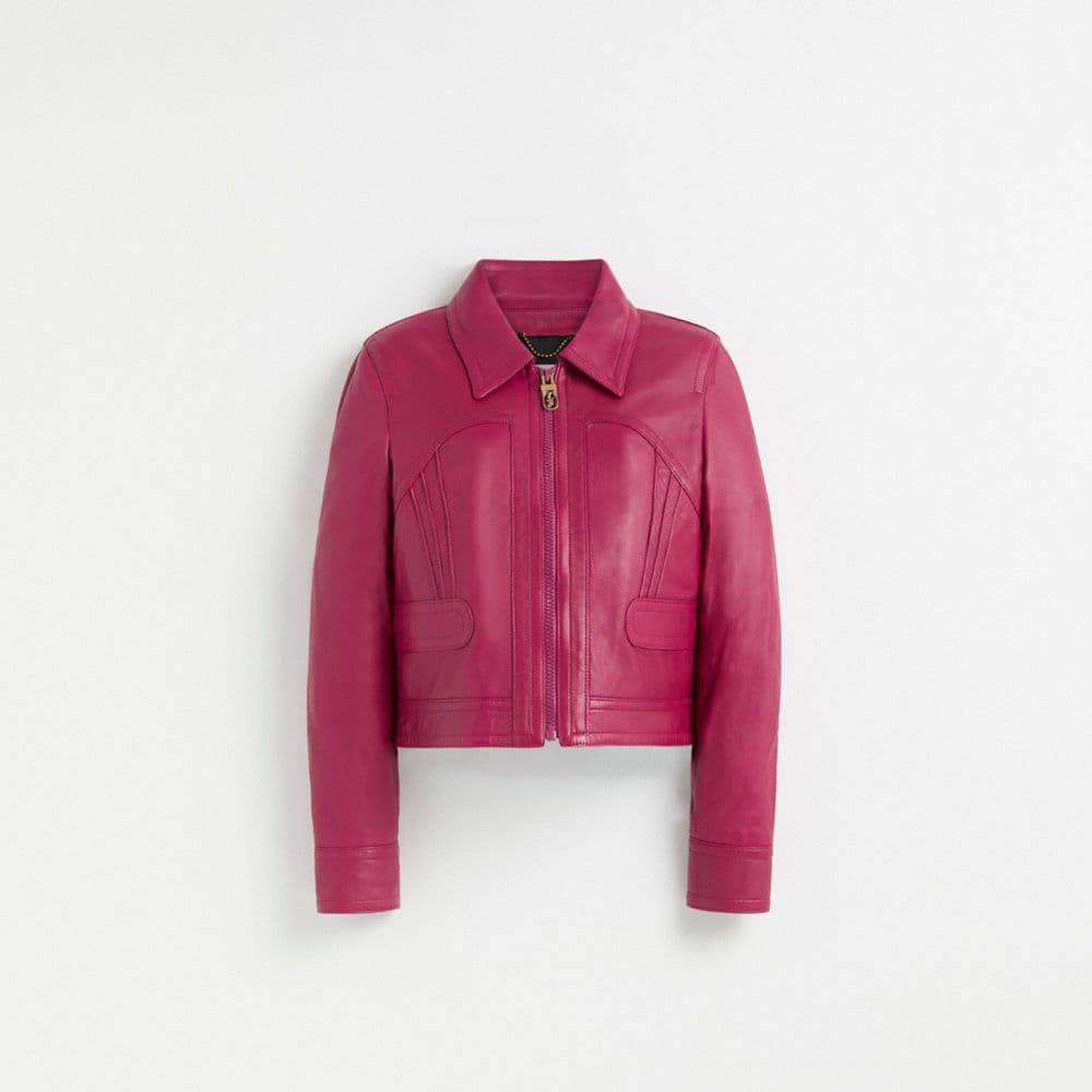 Restored Cropped Leather Blouson
