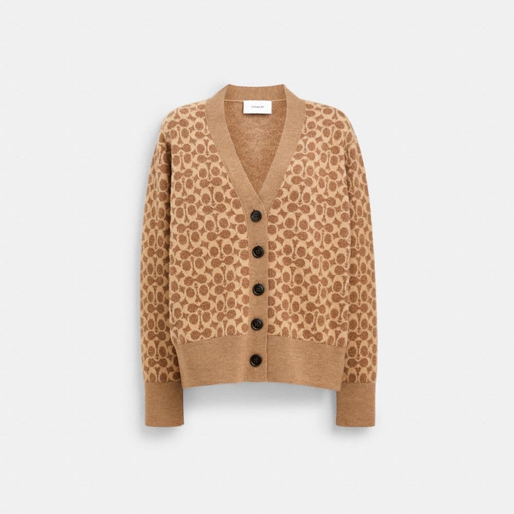Signature Relaxed V-Neck Cardigan