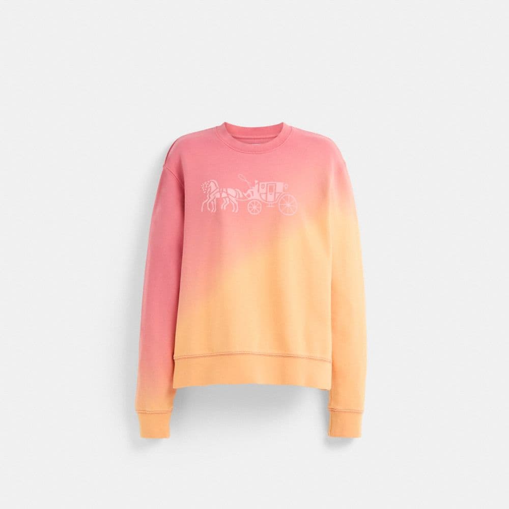 Restored Ombre Horse And Carriage Crewneck