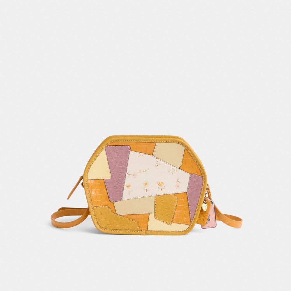 Reloved Zip Geometric Pouch In Alligator