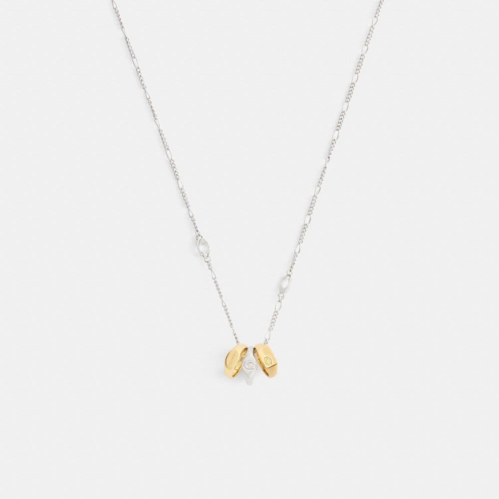 Signet Ring Rondell Pendant Necklace