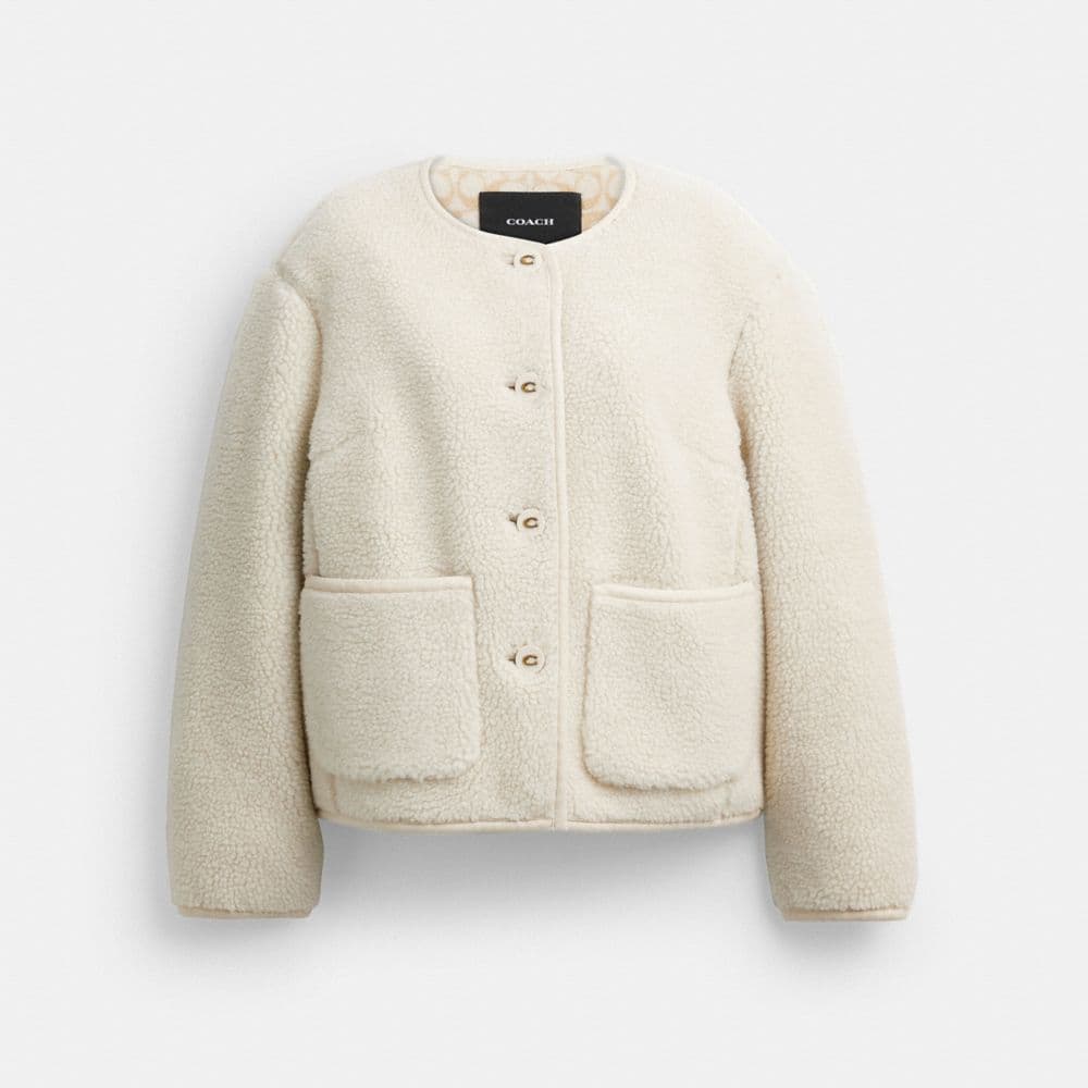 Short Sherpa Cardi Jacket