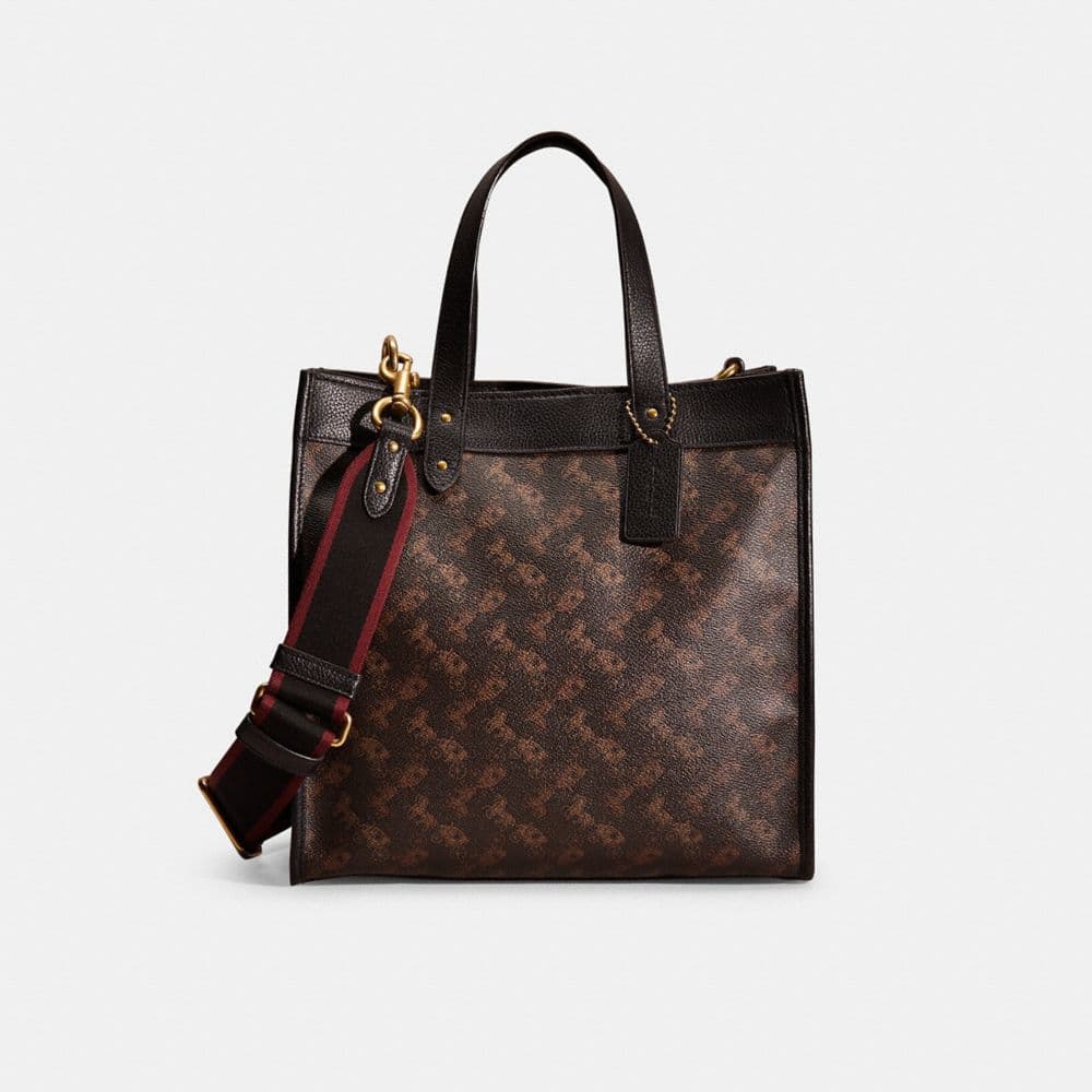 Restored Field Tote With Horse And Carriage Print