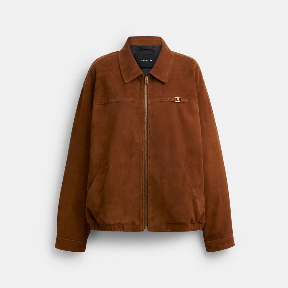 Heritage C Oversized Suede Bomber