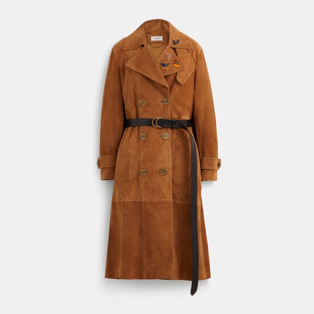 Reloved Suede Trench Coat
