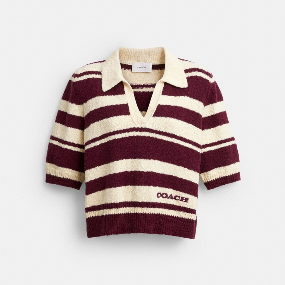Striped Knit Polo