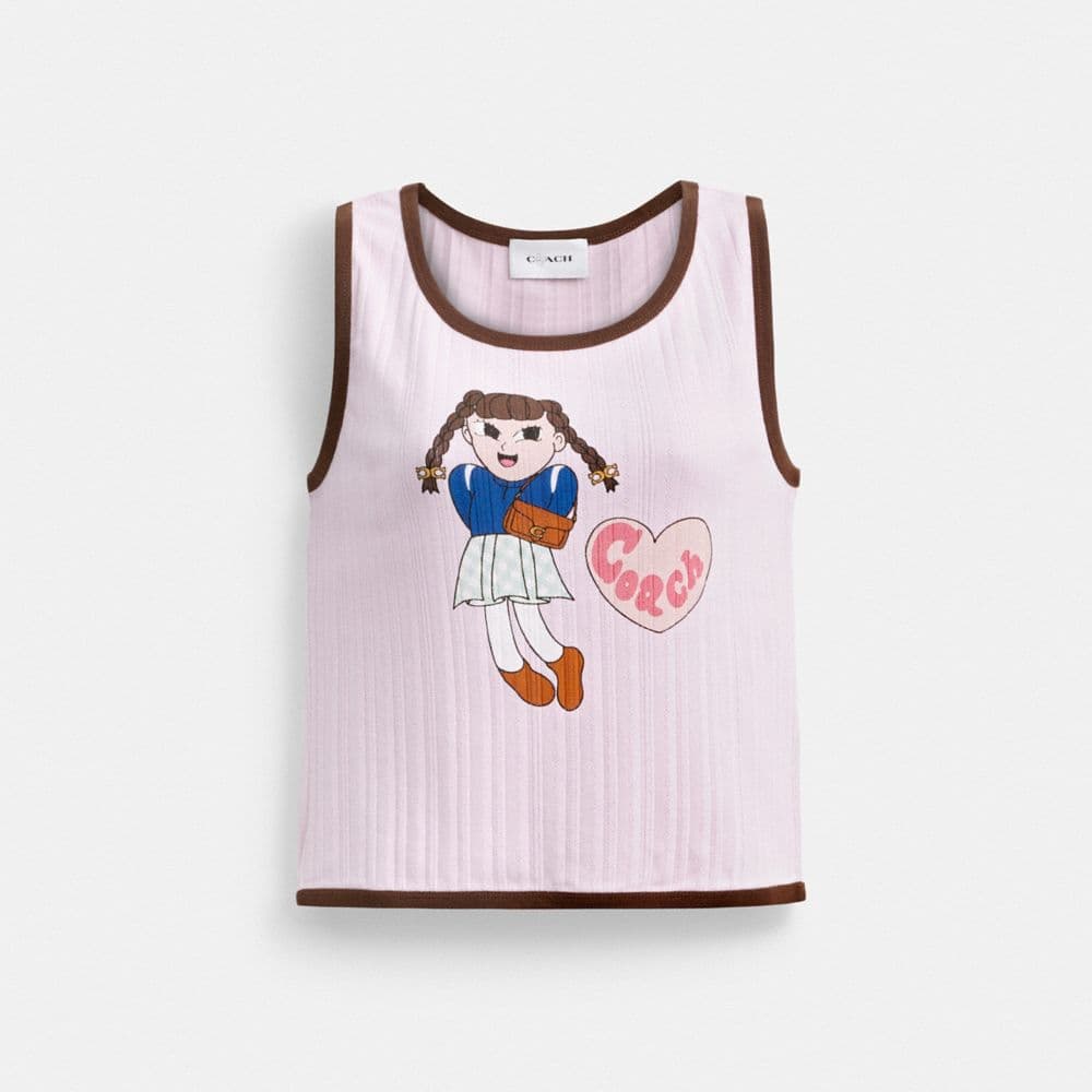 Coach | Brain Dead Graphic Pointelle Tank Top