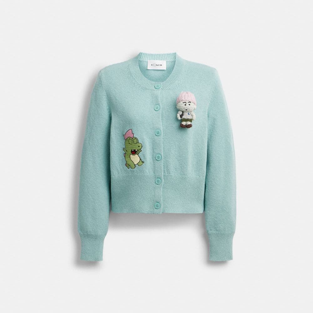 Coach | Brain Dead Plush Character Cardigan In Organic Cotton