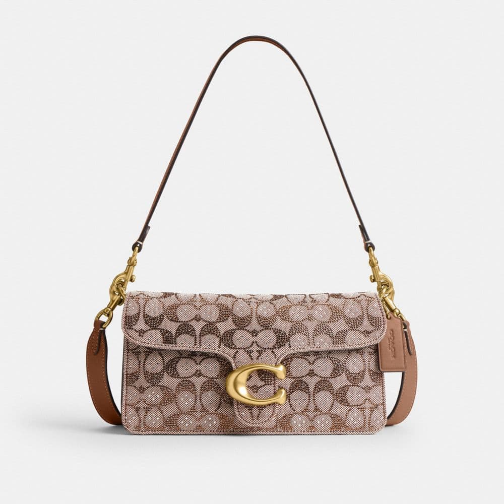 Tabby Shoulder Bag 26 In Crystal Signature Jacquard