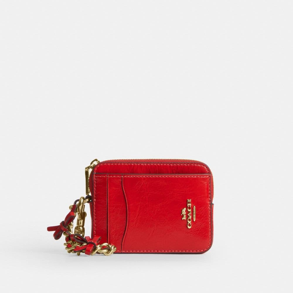 Zip Card Case With Bows