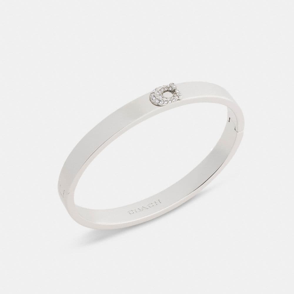 Pavé C Hinged Bangle