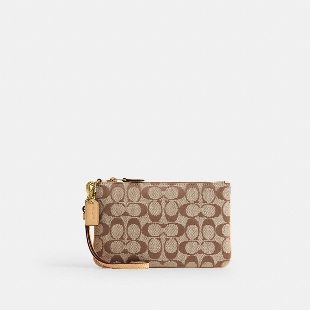 Essential Small Wristlet In Signature Jacquard