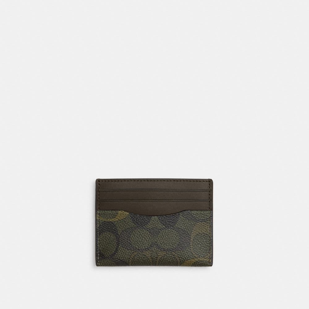 Slim Id Card Case In Signature Camo Print
