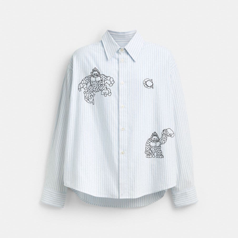 Coach | Brain Dead Signature Long Sleeve Button Up Shirt