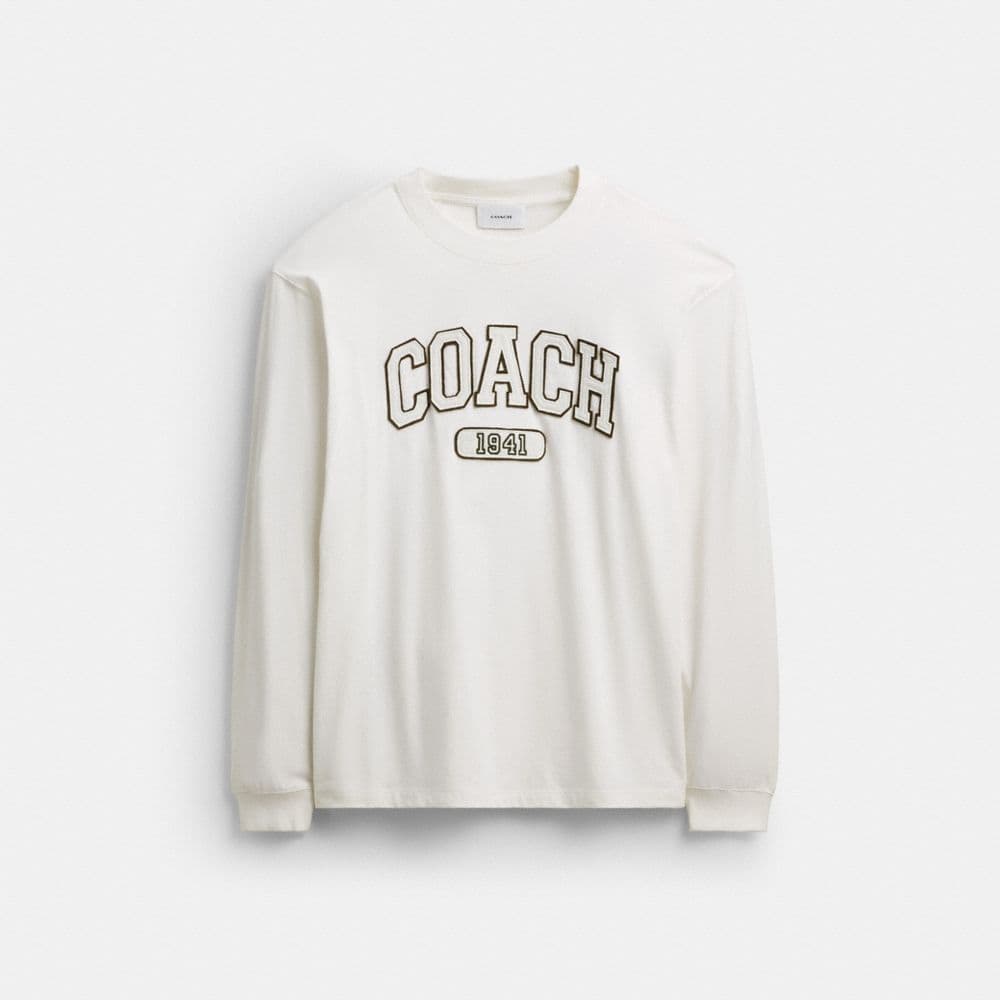 Sporty Relaxed Long Sleeve T-Shirt In Organic Cotton