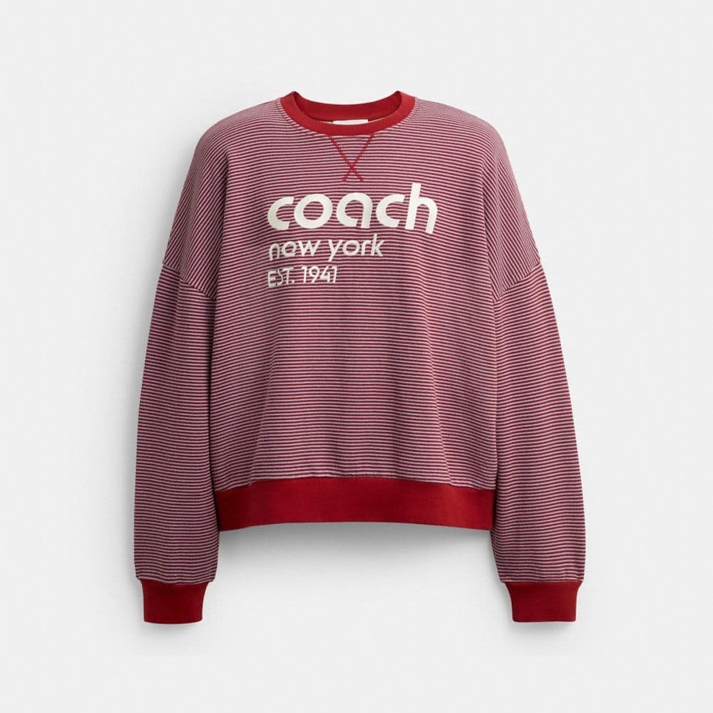 Striped Crewneck Sweatshirt In Organic Cotton