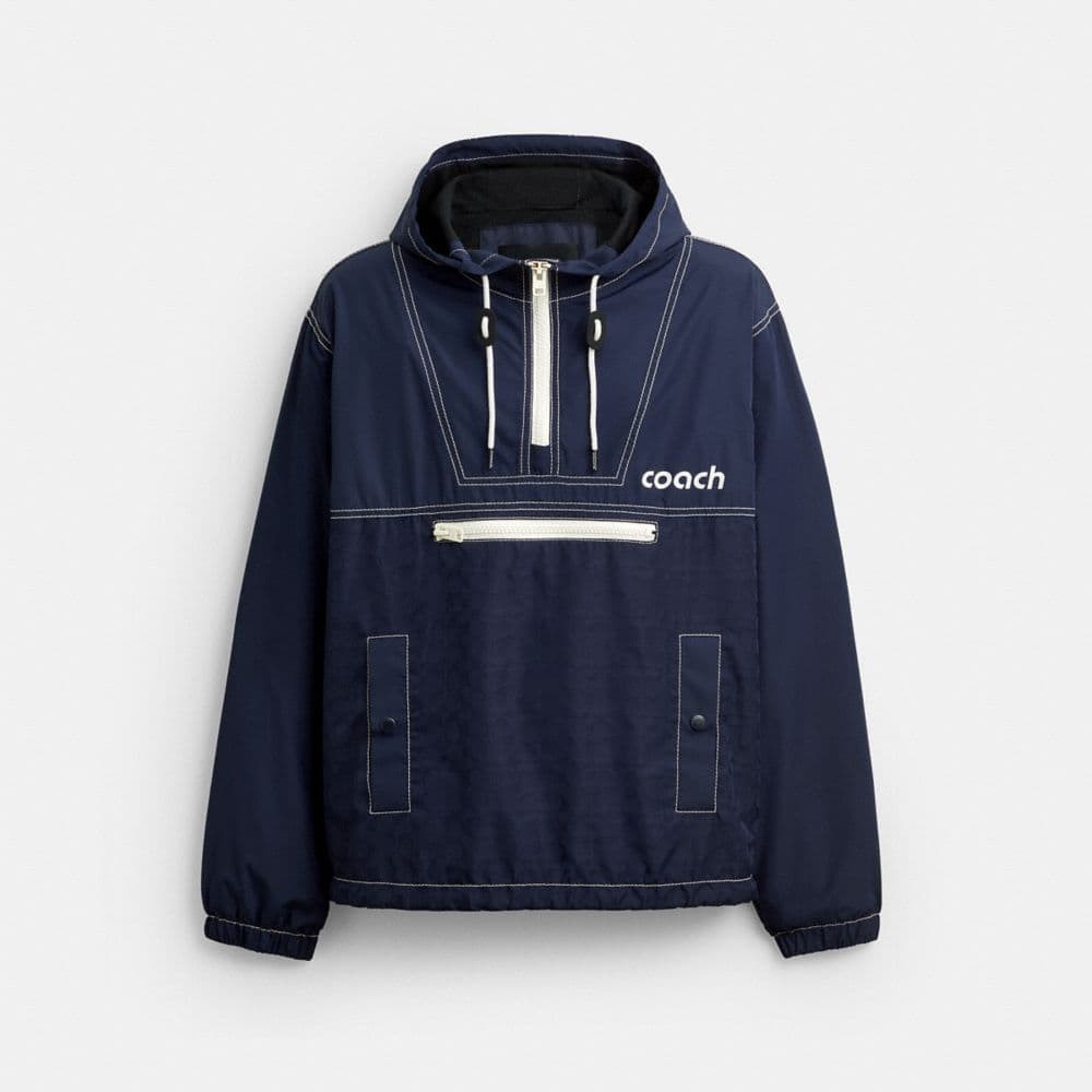 Half Zip Windbreaker In Recycled Polyester