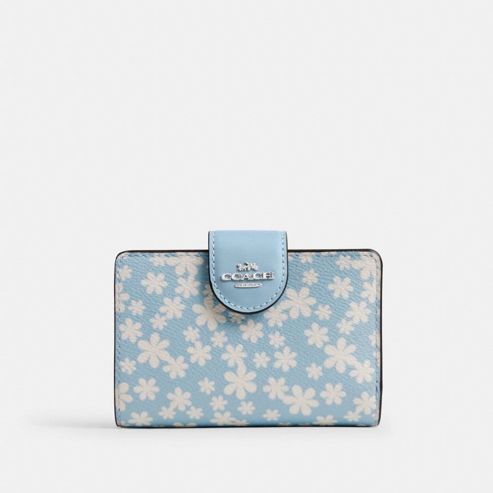 Medium Corner Zip Wallet With Floral Print