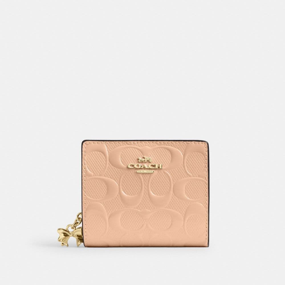Snap Wallet In Signature Leather With Charm
