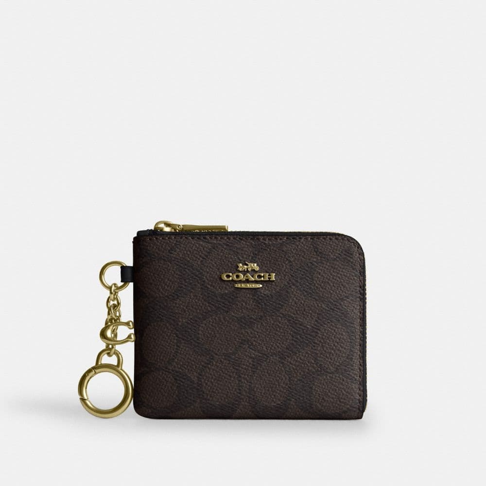 Small Corner Zip Wallet In Signature Canvas