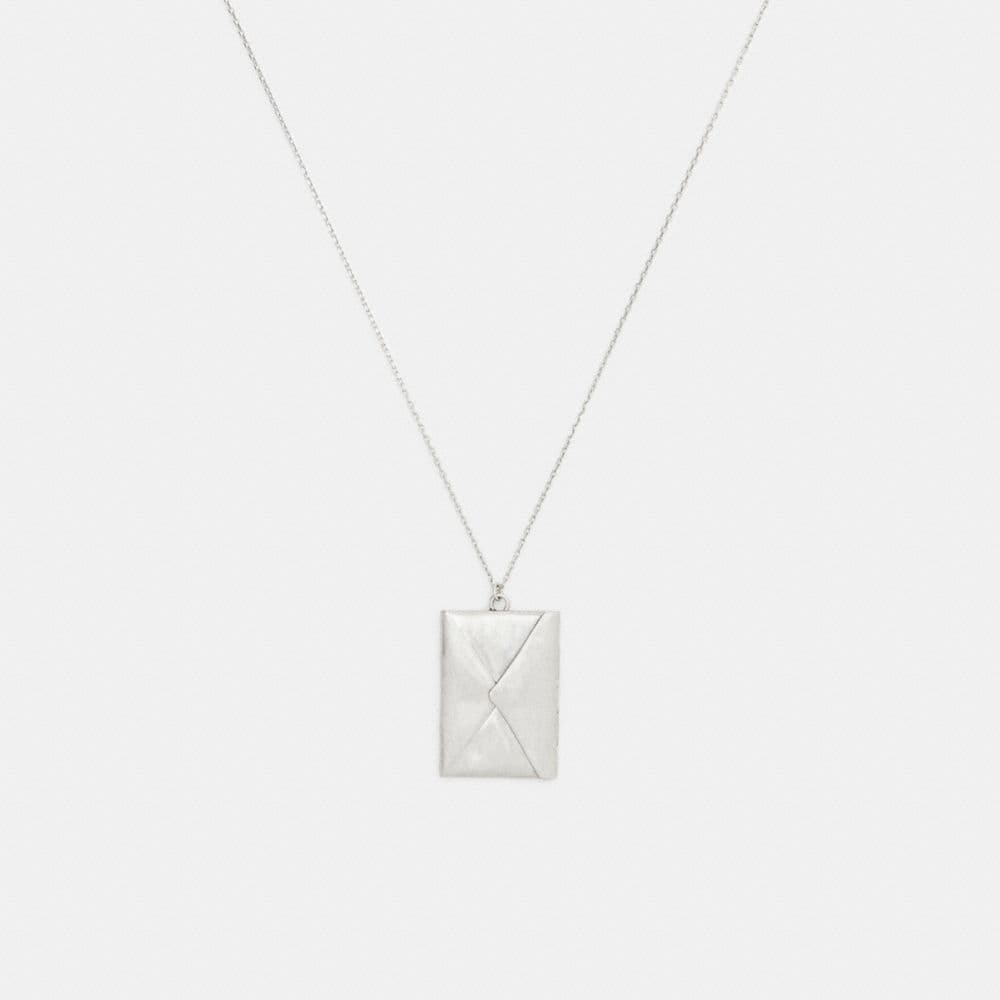 Envelope Pendant Long Necklace