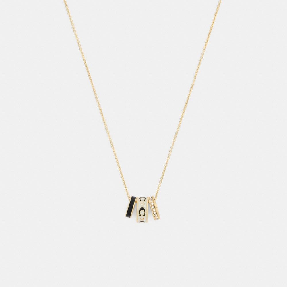 Repeated C Rondelle Necklace