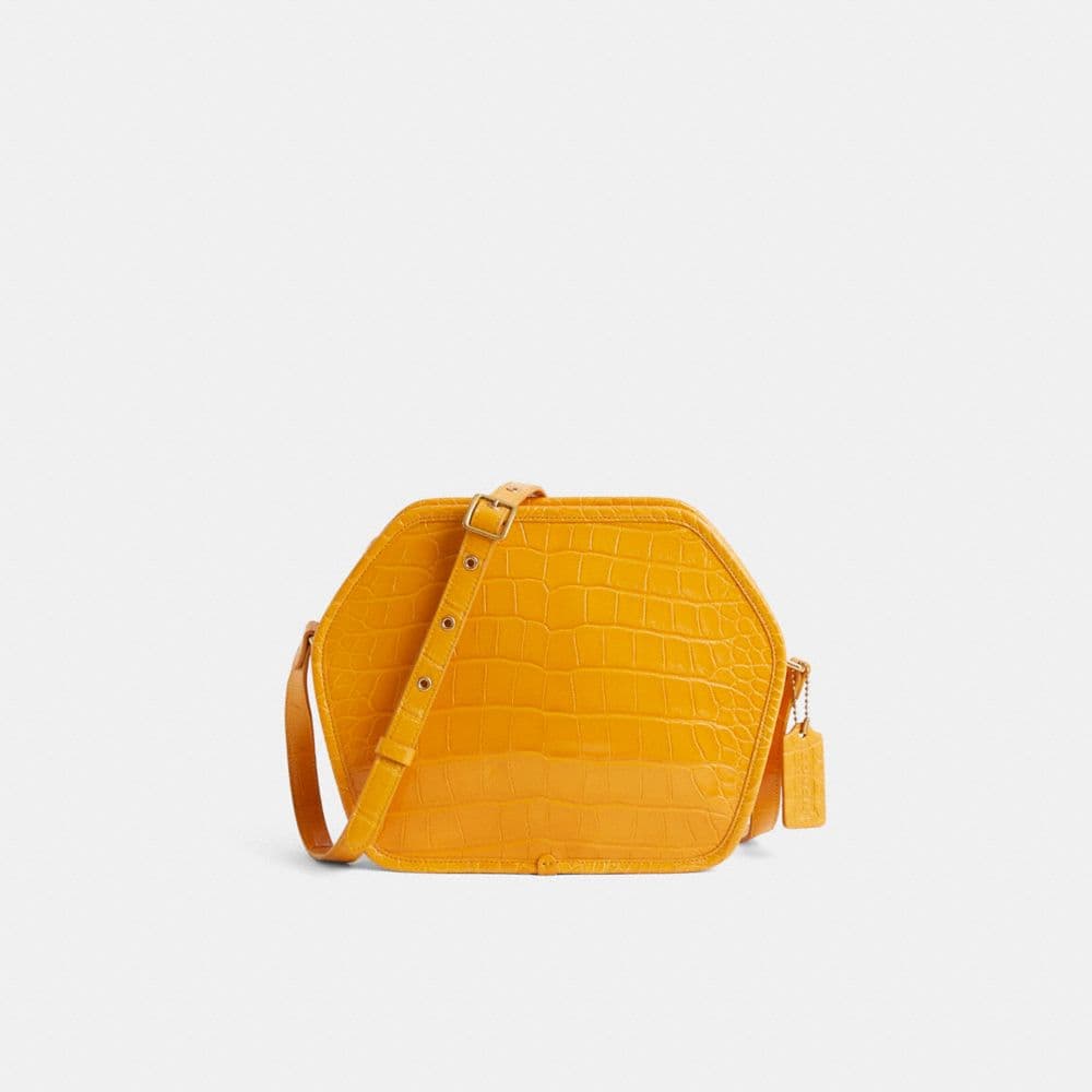 Restored Zip Geometric Pouch In Alligator