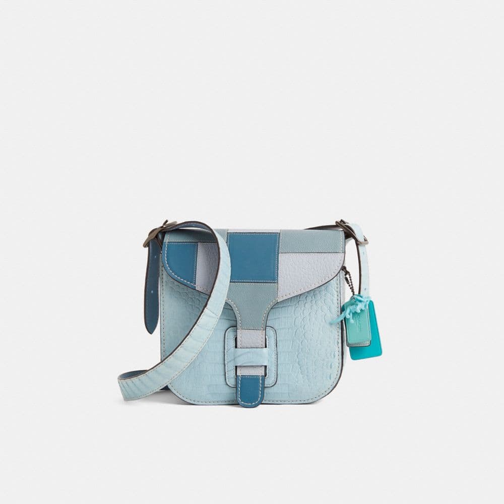 Reloved Courier Bag In Crocodile