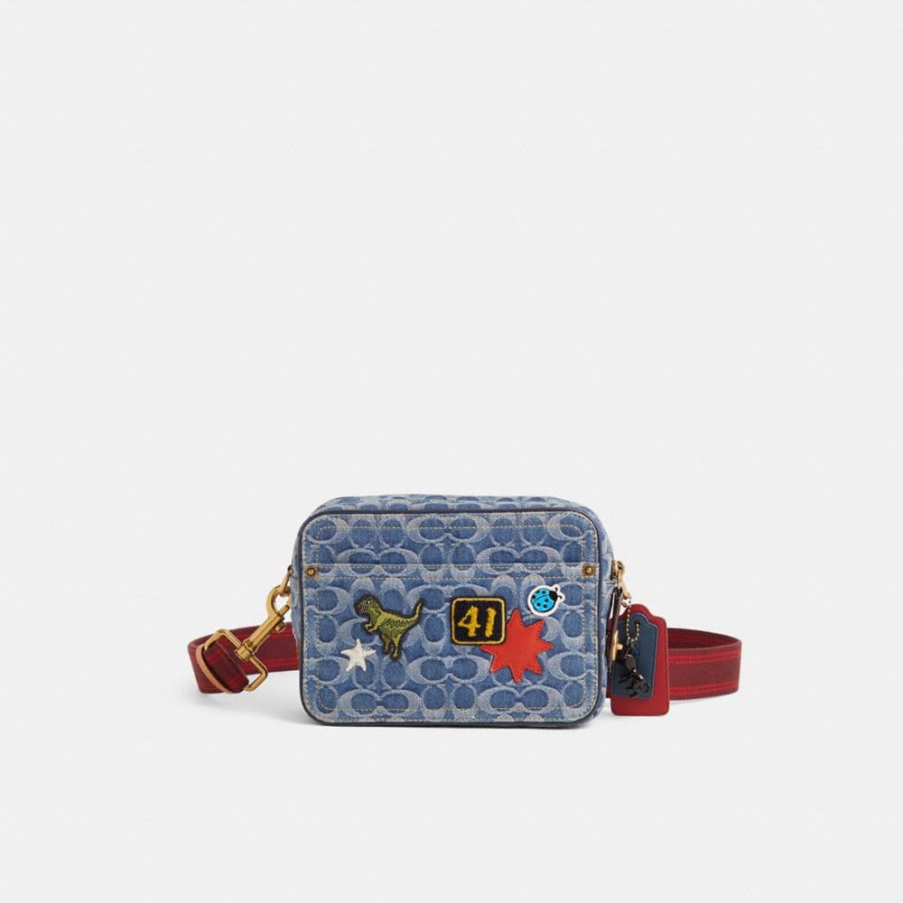 Reloved Flight Bag In Signature Denim