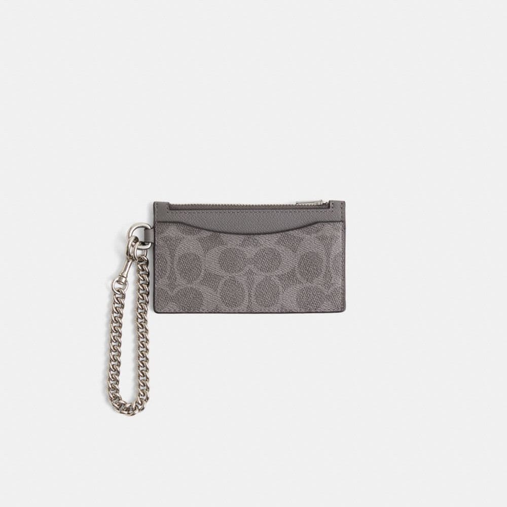 Restored Zip Card Case With Chain