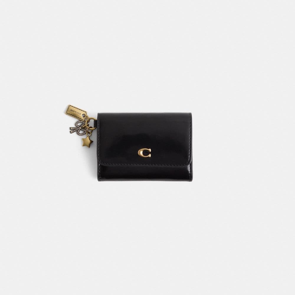 Restored Essential Flap Card Case With Charms