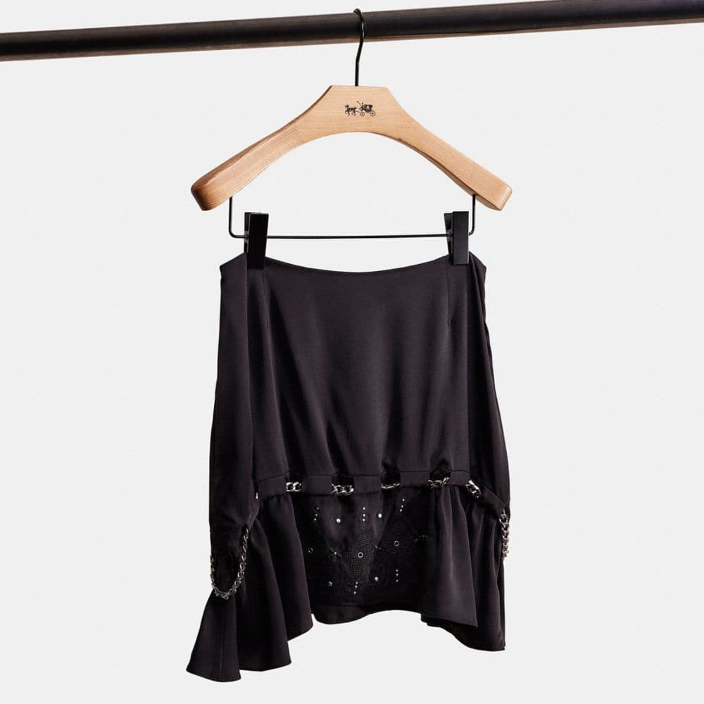 Restored Short Silk Skirt