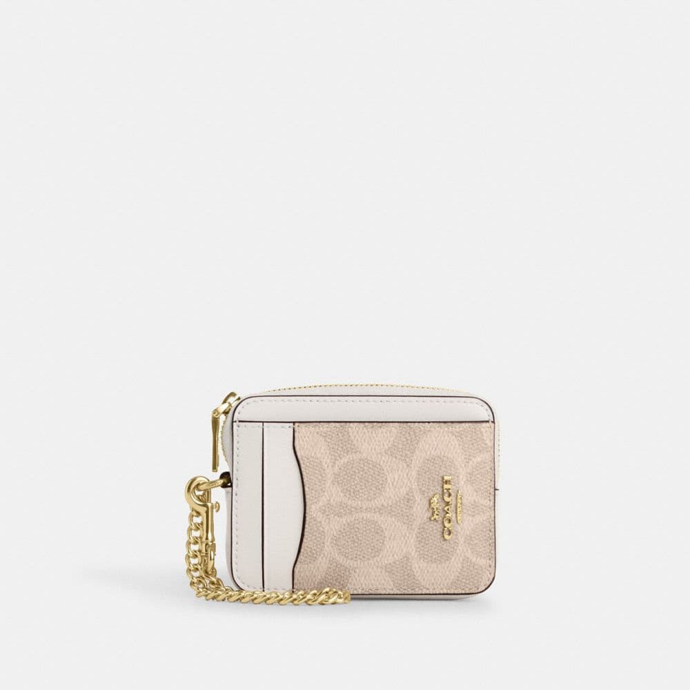 Zip Card Case In Signature Canvas