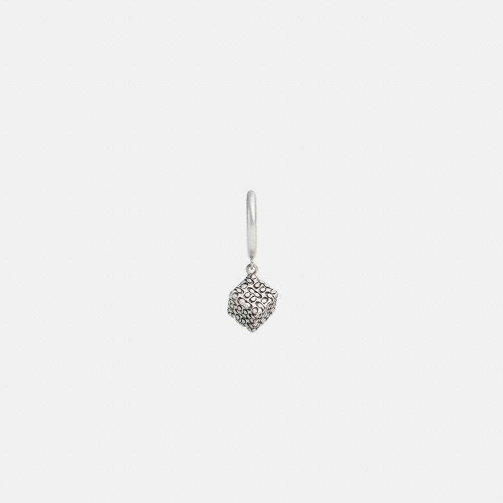 Quilted Cube Huggie Earring
